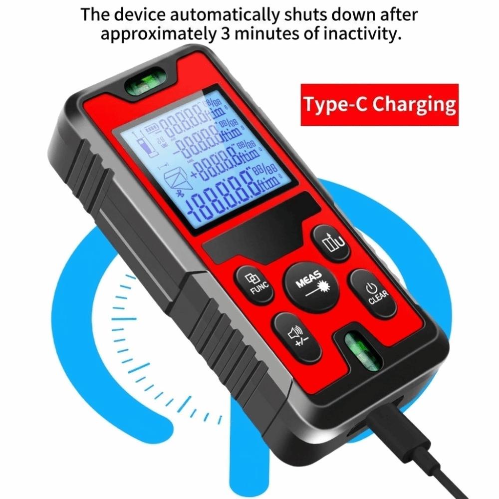 High Precision Laser Distance Meter Rechargeable Digital Laser Ruler Laser Range Finder Renovation