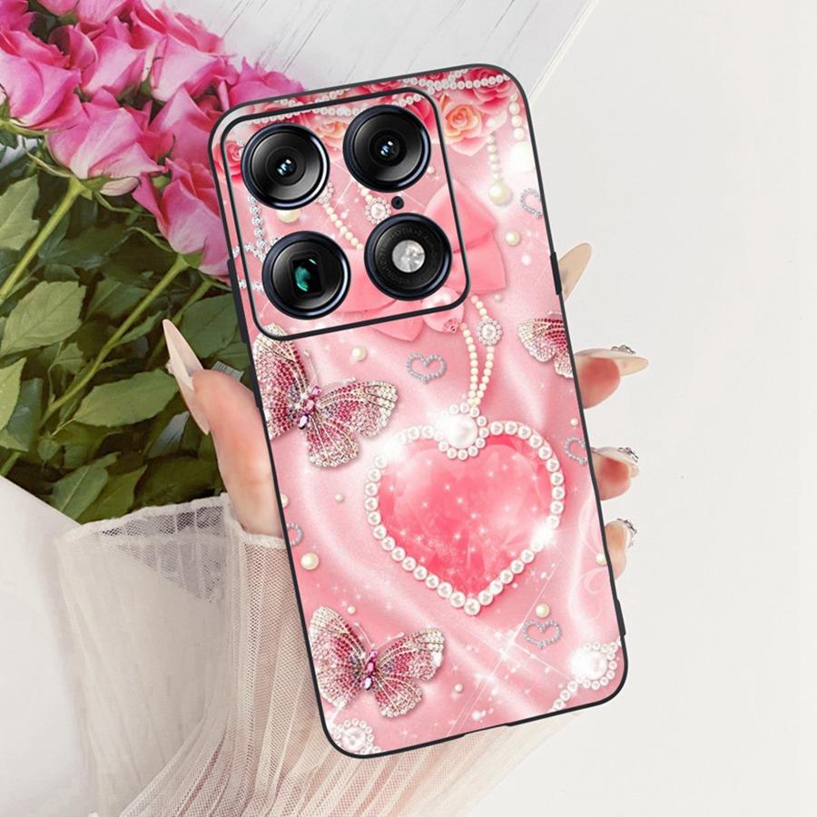 For Motorola Signature 5G Fashion Style Elegant Painted Phone Casing Cover Moto X70 Air Pro Soft Silicone Black TPU Case