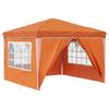 Pop Up Party Tent 288 X 288 X 245 Cm Orange Oxford Fabric