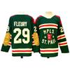 Maglia da Hockey su Ghiaccio Vintage Ricamata Personalizzata Squadra 97 Uniforme da Allenamento Uomo Misto Cotone
