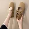 Mary Jane single shoes women's new spring soft leather gentle wind beanie shoes soft-soled grandma shoes