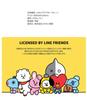 [BT21] Solomon Shoji Metal Dangle Keychain, Fur Keyring with Balloon Design, Fluffy, Baby, Cute, Chibi, Gift (RJ)
