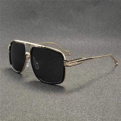 Retro Metal Gradient Square Frame Sunglasses Women/Men Brand Designer Vintage Oversized Shades Sun Glasses