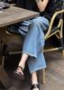 Autumn 2025 Women's High Waist Slimming Wide Leg Jeans - Fashionable Korean Style Cropped Pants