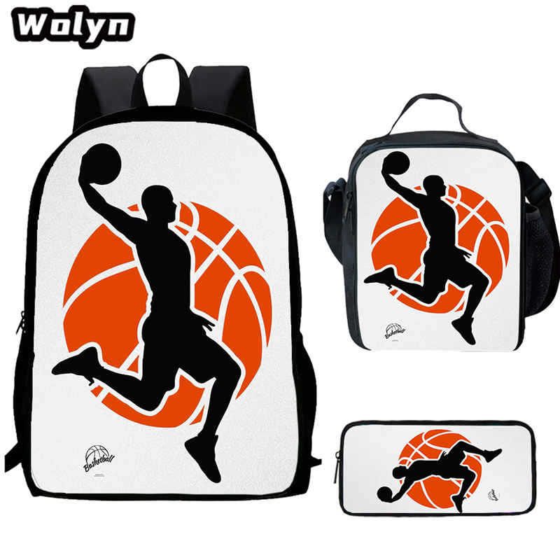 Basketball Basketball School Bag High Definition Printing Multifunctional Cross-Border Backpack