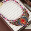 3Pcs/Set Braided Rope Indian Choker Ethnic Style Leisure Necklace Fashion Bohemian Necklace  Ladies