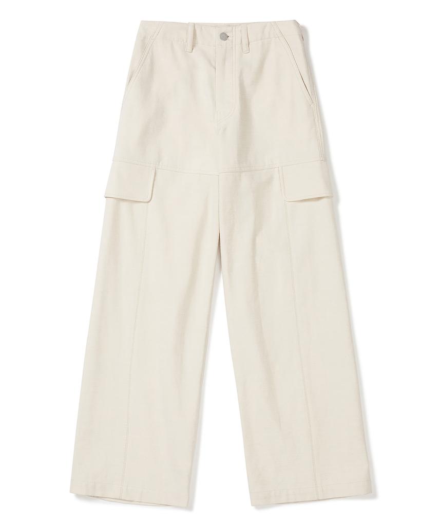 MMIC Wardrobe Cargo Pants Heavy Cotton Slub_Ivory