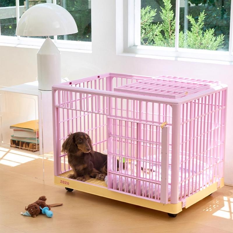 Indoor Dog Crate for Medium Small Dogs Pet Playpen with Escape-Proof Lock Portable Puppy Cage Home Training Kennel Carrier