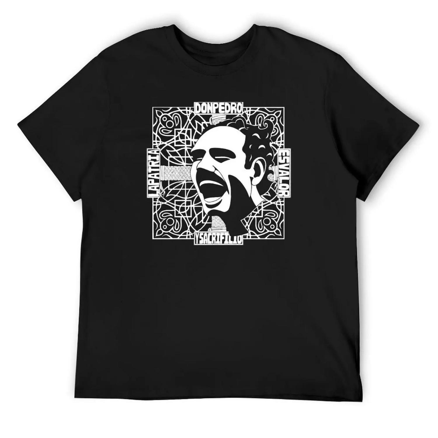 

Don Pedro La Patria T-Shirt basketball graphic tees plus size clothes funny gifts customs design your own workout shirts for men XXXXXL чорний
