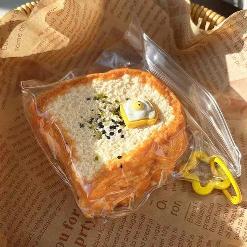 Simulated Food Bread Series Toast Pinching Toy Ball Handmade Stress Relief Silicone Food Grade Pinch Non Toxic Odorless Toys