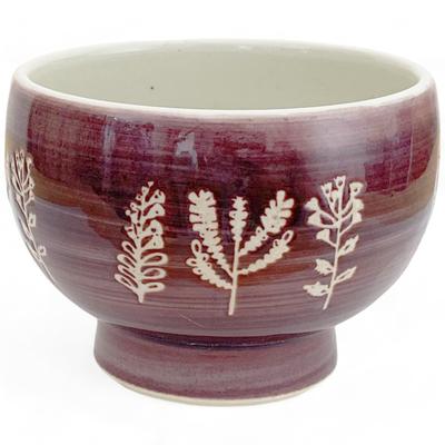 Takumifu Matcha Made in Hasami Ware Kõrgepõhjaline Kauss, Keraamika, Metslilled, Lilla, Jaapan,