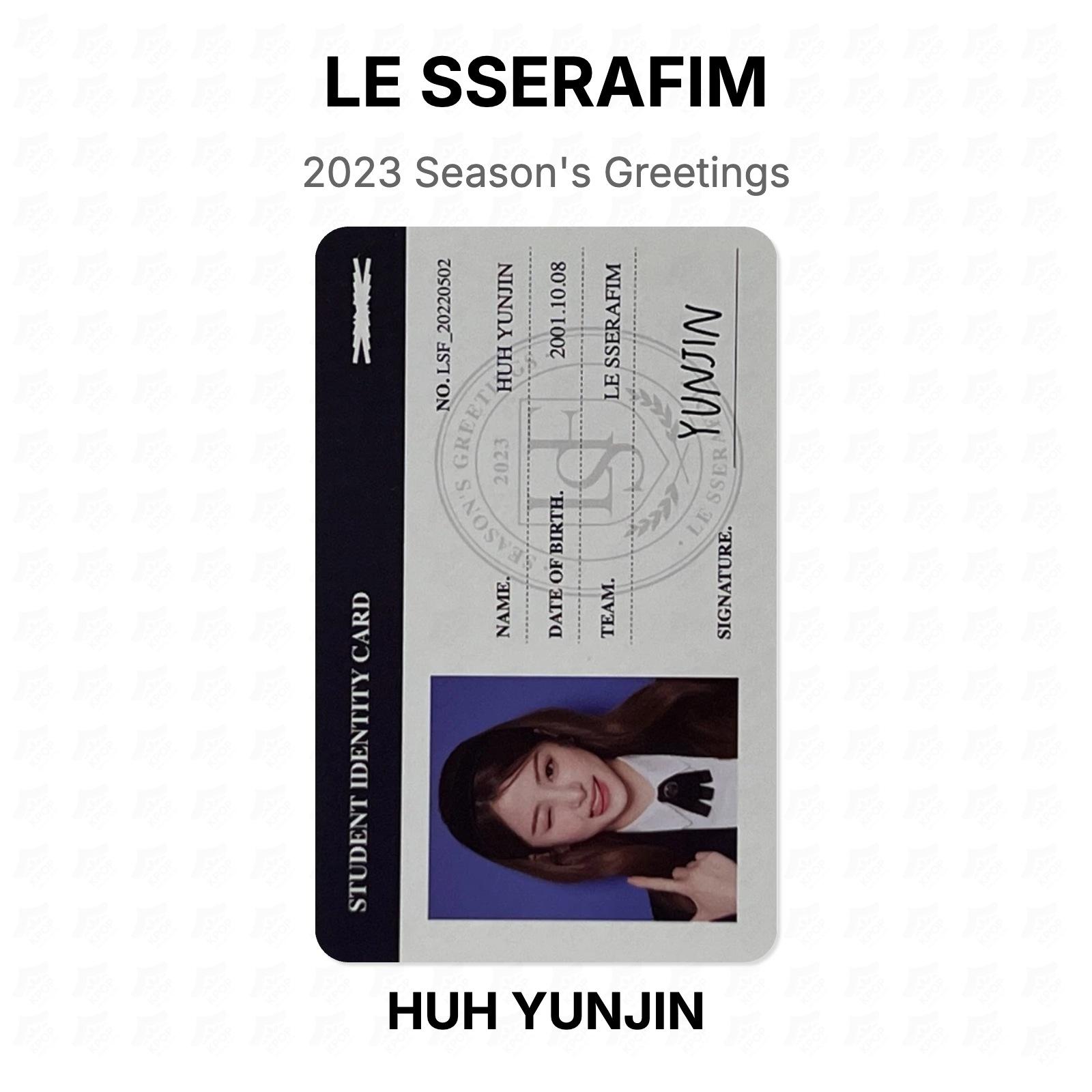 LE SSERAFIM 2023 Season s Greetings Official Photocard HUH YUNJIN 04