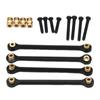 4 Piece Aluminum Alloy Pull Rod Set Replacement Upgrade for 1/24 RC Car Crawler Accessories DIY
