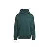 adidas Bluza z kapturem Originals Trefoil Logo Embroidery Solid Pullover z długim rękawem Męskie topy Ciemnozielony HK0304