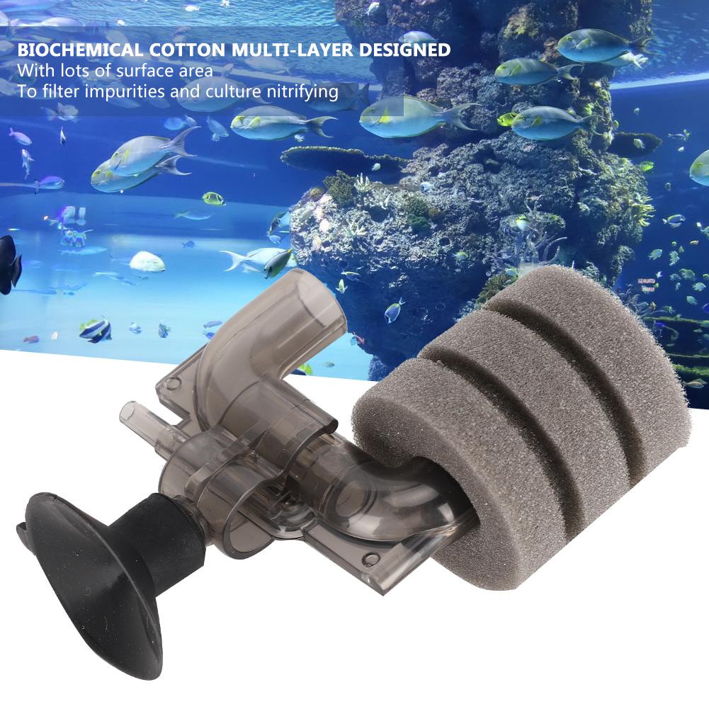 Plastic Sponge Gray Aquarium Mini Increasing Oxygen Pneumatic Filter Fish Tanks Oxygenation Filtration Equipment