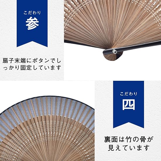 [Ganve] Folding Fan Men's Made in Japan Durable Popular Luxury Silk Folding Fan Stylish Men's Women'