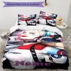 3pcs Custom Name Harley Quinn Bedding Set Duvet Cover Closure Includes 1 Duvet Cover & 2 Pillowcases, Soft and Comfortable for All Seasons.