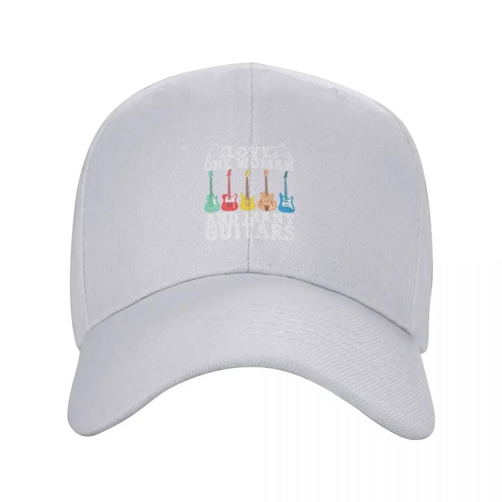 Love One Woman And Many Guitars Guitar Shirt Baseball Cap Cosplay Snapback Cap Women's Hats 2024 Men's