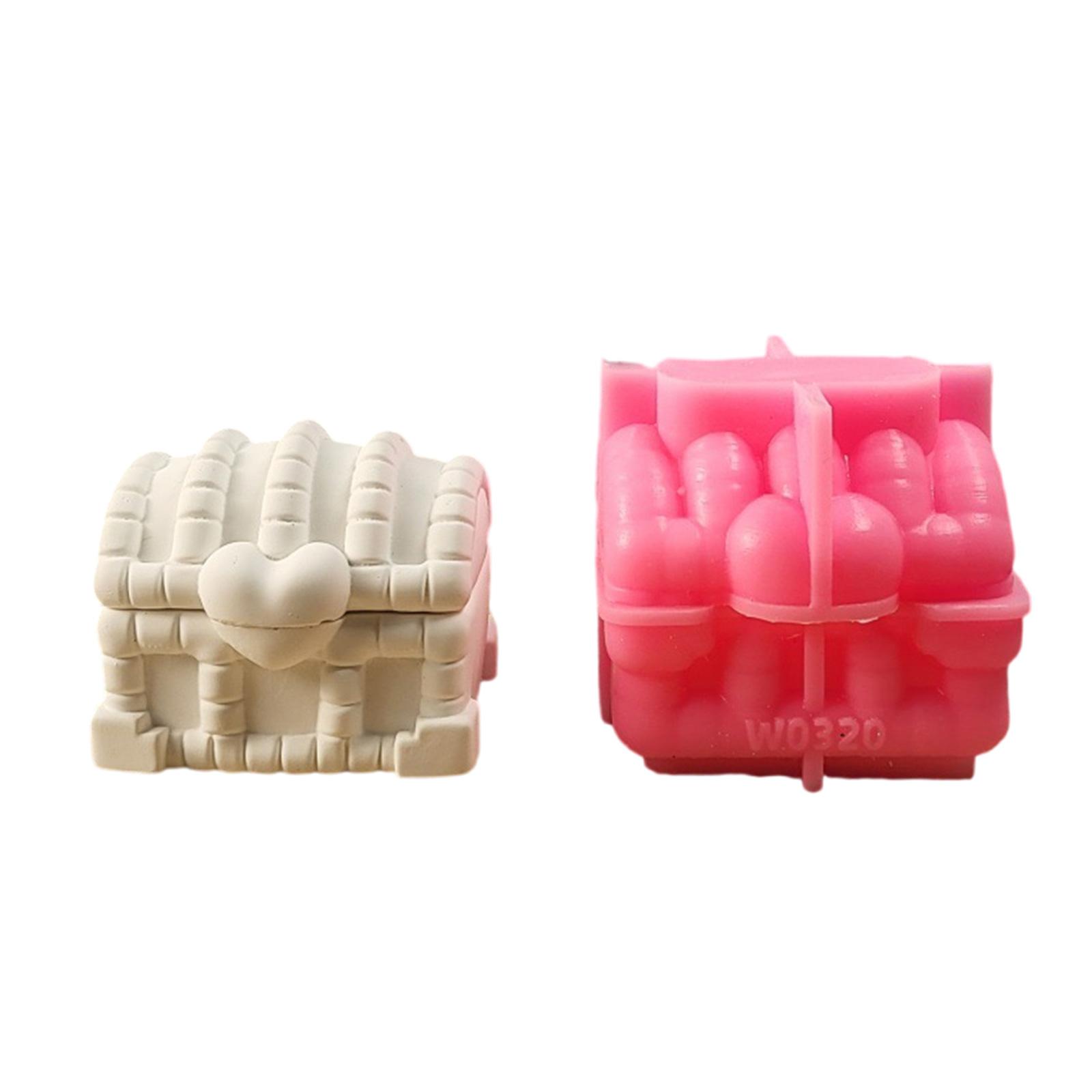 

Форма для контейнера для хранения, устойчивая к высоким температурам силиконовая форма для шкатулки для украшений, подсвечника с крышкой, форма для изготовления