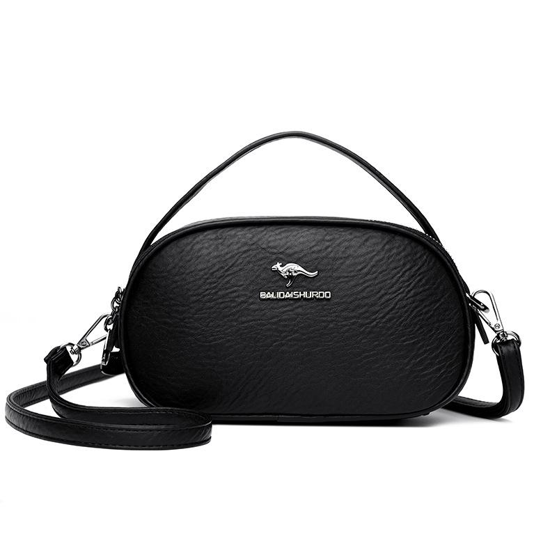 Fashionable Round Small Bag for Women New Shoulder Bag Solid Color Casual Large Capacity Mobile Phone Bag for Women