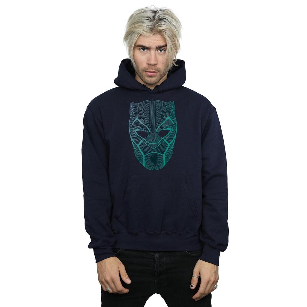 Marvel Mens Black Panther Tribal Mask Hoodie