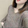 Women's Sweater Spring and Autumn Versatile Loose and Slimming Knit Sweater Top Clothes