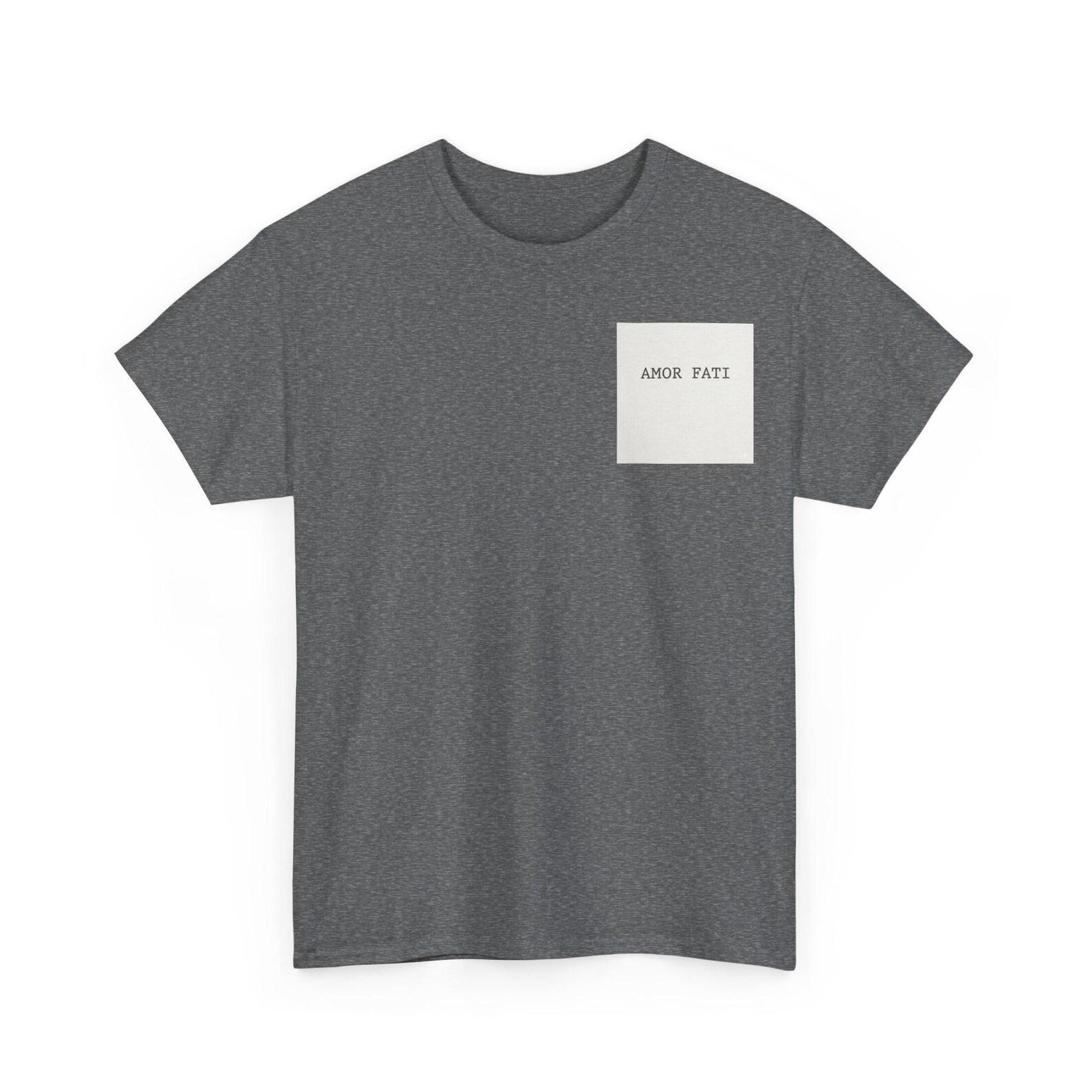 Amor Fati Tee | Minimal Typography pocket and back print 4XL