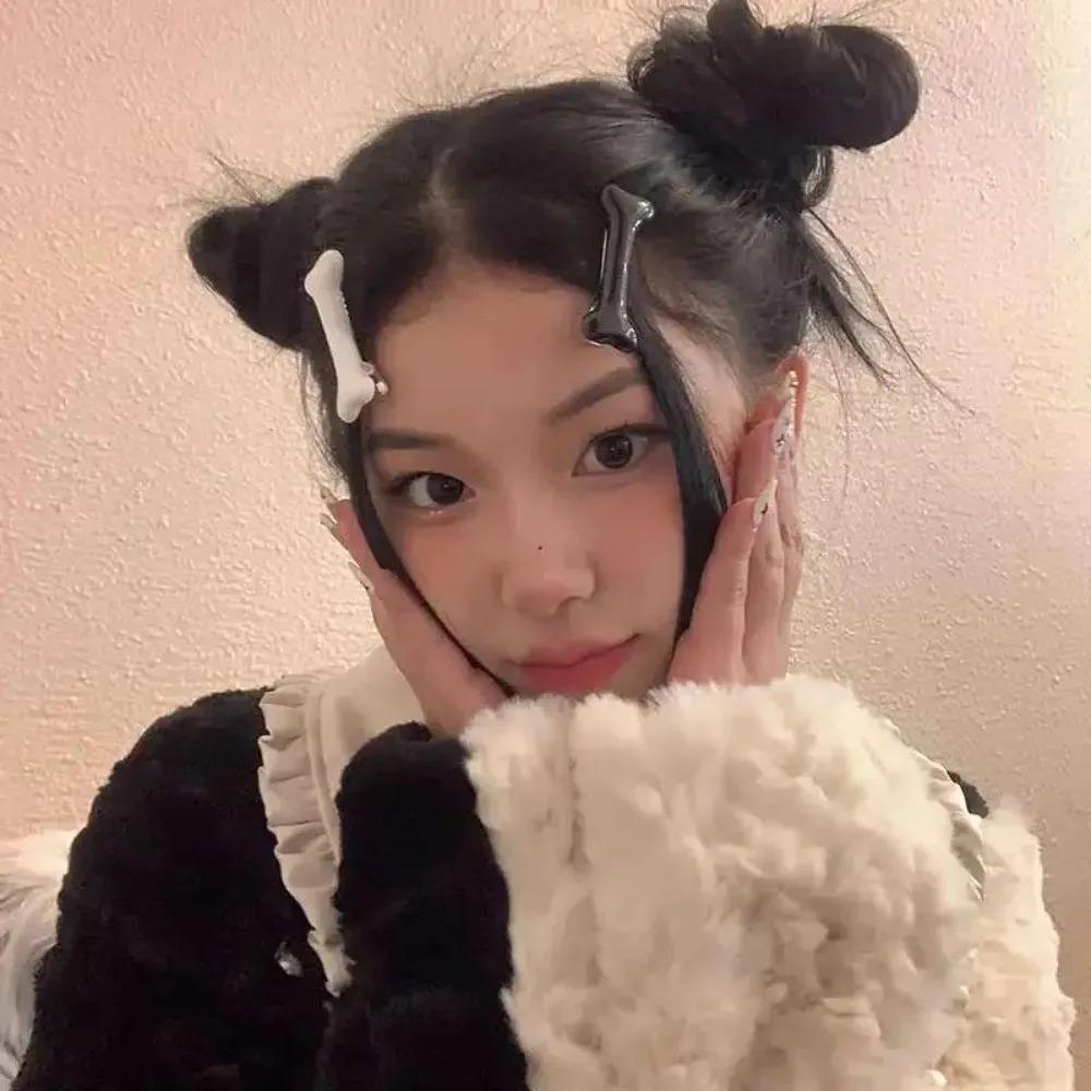 2Pcs Bone Hairpins Fashion Lovely Women Gril Headwear Barrettes Vivid Dog Bone Hair Clips Side Hair Pin Hair Accessories