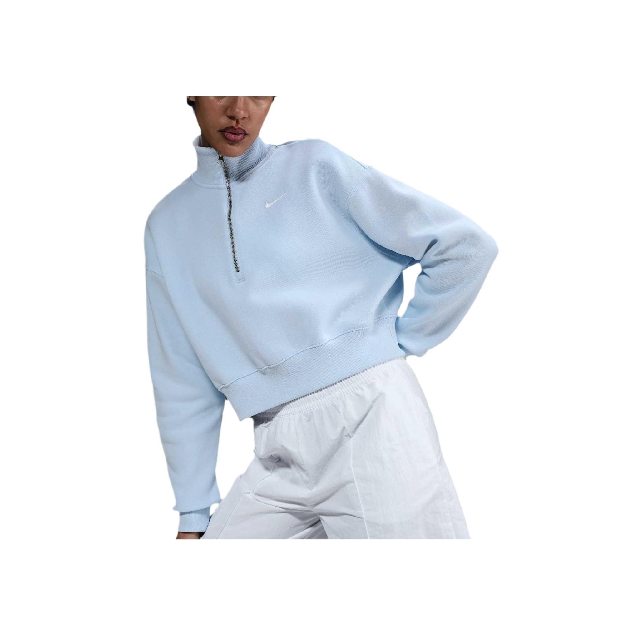 

Nike Спортивная одежда Флис Феникс Мягкая Удобная Простая Универсальная Однотонная Толстовка Женские топы Синий Бежевый DQ5767-423 XS