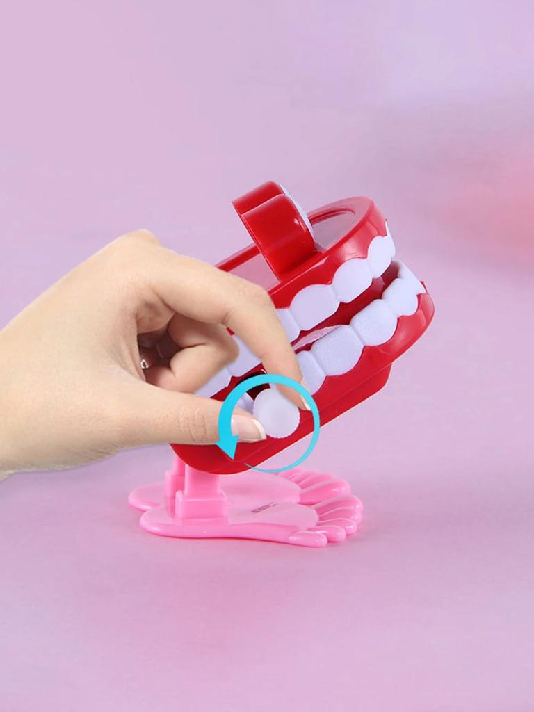 1pc-Dental Wind-up Toy Walking Tooth Toy Suitable for Party Table Decoration Cute Walking Tooth Shape Wind-up Toy