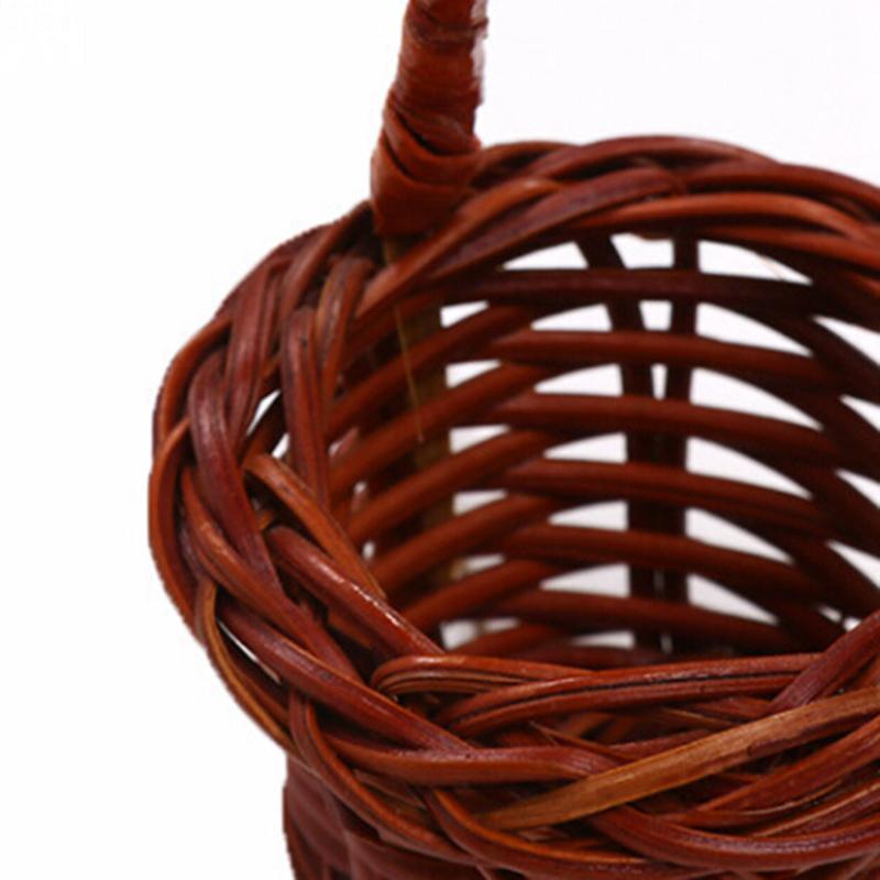 Mini Rattan Weaving Storage Basket Fruit Rattan Storage Box for Cosmetics Tea Picnic Basket