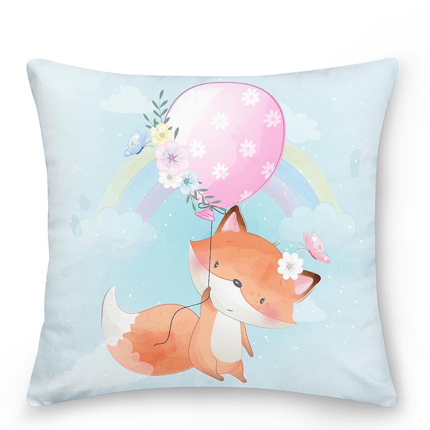 Bedroom Living Room Sofa Pillowcase Cute Panda Animal Print  Cartoon Cushion Cover Blue Home