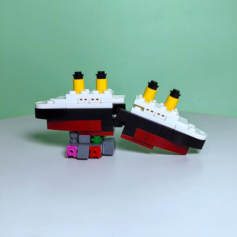 Wucifang Bags Unisex Kids City Movie Titanic Ship Boat Ideas Miniature Building Blocks Children Sets Playthings Ideal For Children Gifts Parts Kit Citys Titanics