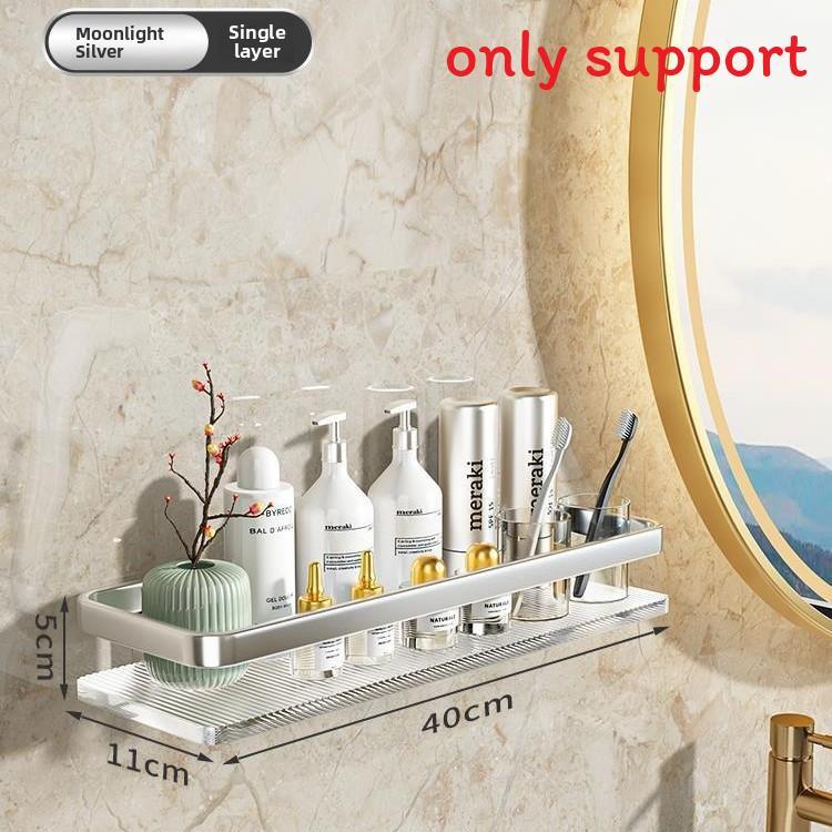 Acrylic Floating Wall Mounted Shelf Wall Mount Storage Rack For Kitchen Bathroom