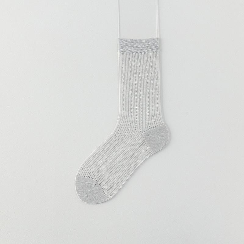 Women's Summer Thin Mesh Cool Boneless Antibacterial Deodorant Tube Stack Socks