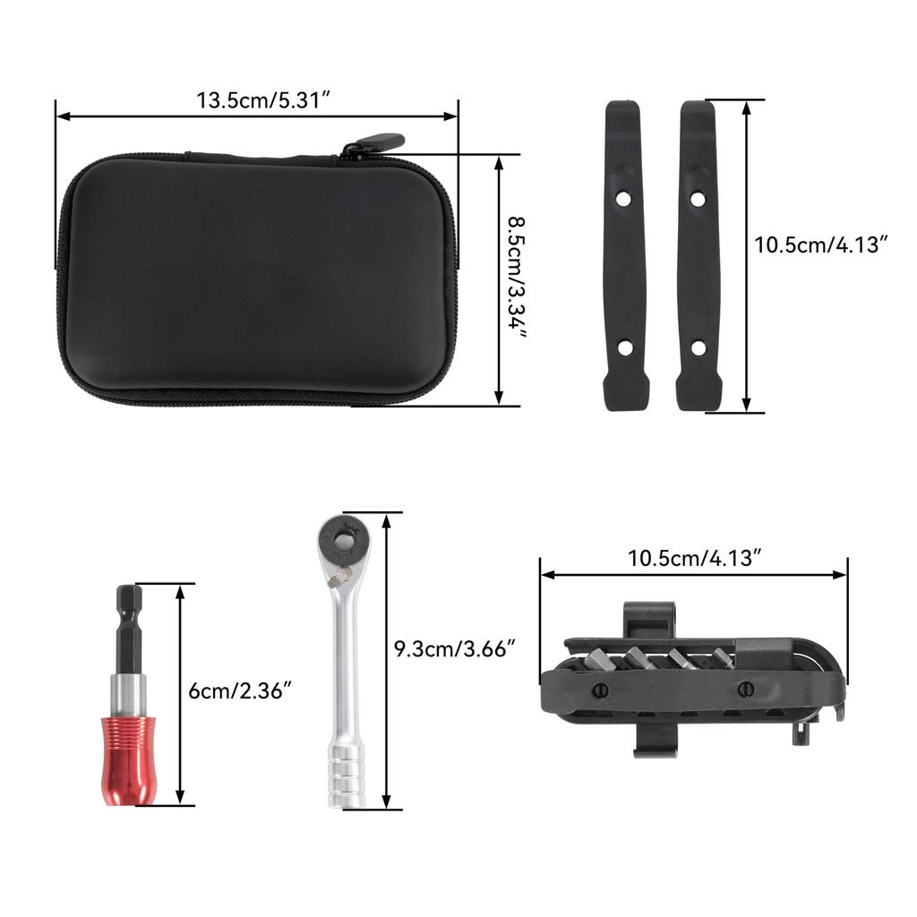 STEELMIGHT Bicycle Repair Tool Includes Puncture Repair Tire Change Ratchet Tire Bicycle Hex Wrench Lightweight and Perfect for Road Bikes 14-Piece