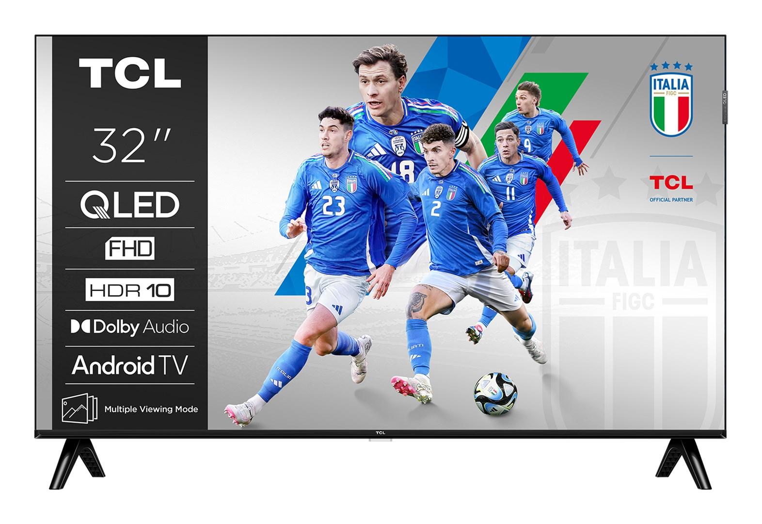 Televisore TCL 32S59K QLED 32'' Full HD Android TV Dolby Digital Plus DVB-T2 Metallico