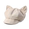 Autumn and Winter Suede Cat Ear Beret Women's Retro Face Showing Small Octagonal Hat Casual Versatile Trendy Painter Hat