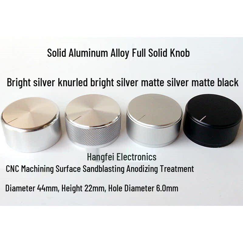Aluminum Alloy Knurled Volume Knob for Potentiometer & Amplifier (44x22mm)