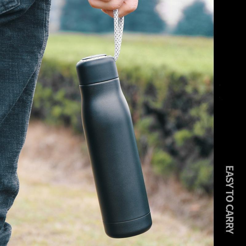 400/550ML Thermo Bottle Vacuum Flasks with Rope Stainless Steel Outdoor Travel Cups Portable Thermal Water Bottles