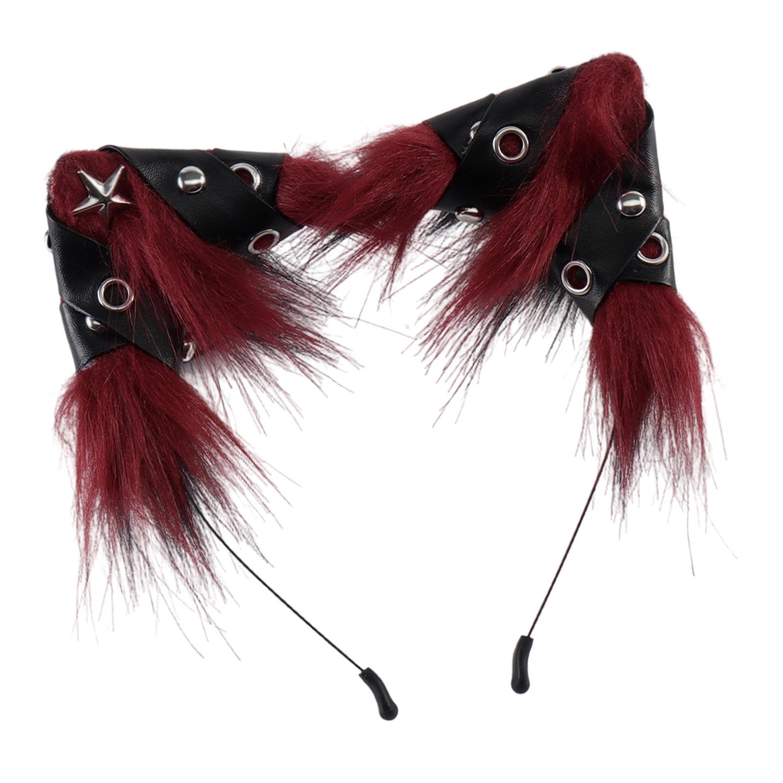 

Искусственный мех Лисы Волчьи уши Ободок Меховой Ручной работы Звериные уши Повязка на голову Головной убор Костюм на Хэллоуин Аксессуары для косплея 3