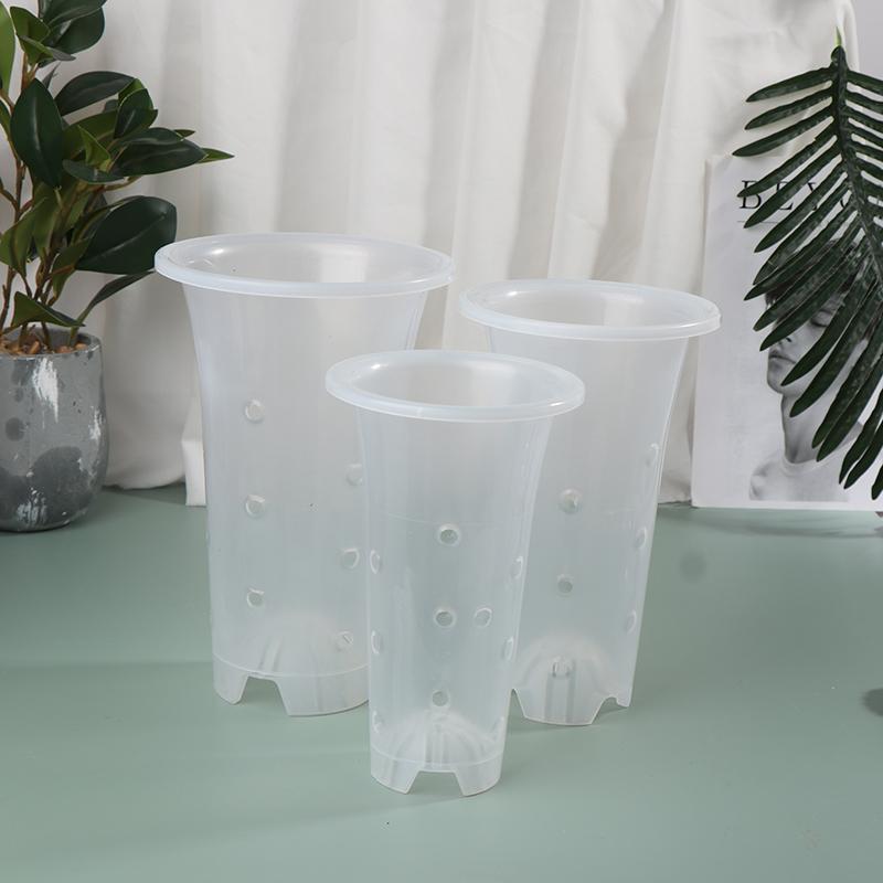 1 Stück Orchideentopf, Netzlöcher, Tasse, verdickter Blumentopf, atmungsaktive Kontrolle, Wurzelpflanzen-Pflanzgefäß, Vertiefung, Blumentopf für Gartendekore