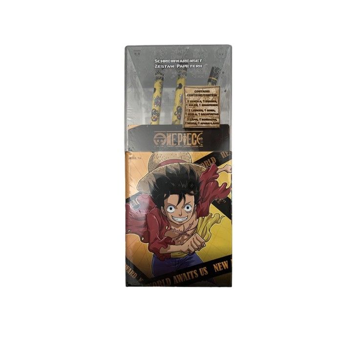 Porte-Crayons Manga One Piece avec Papeterie - 7 Pièces