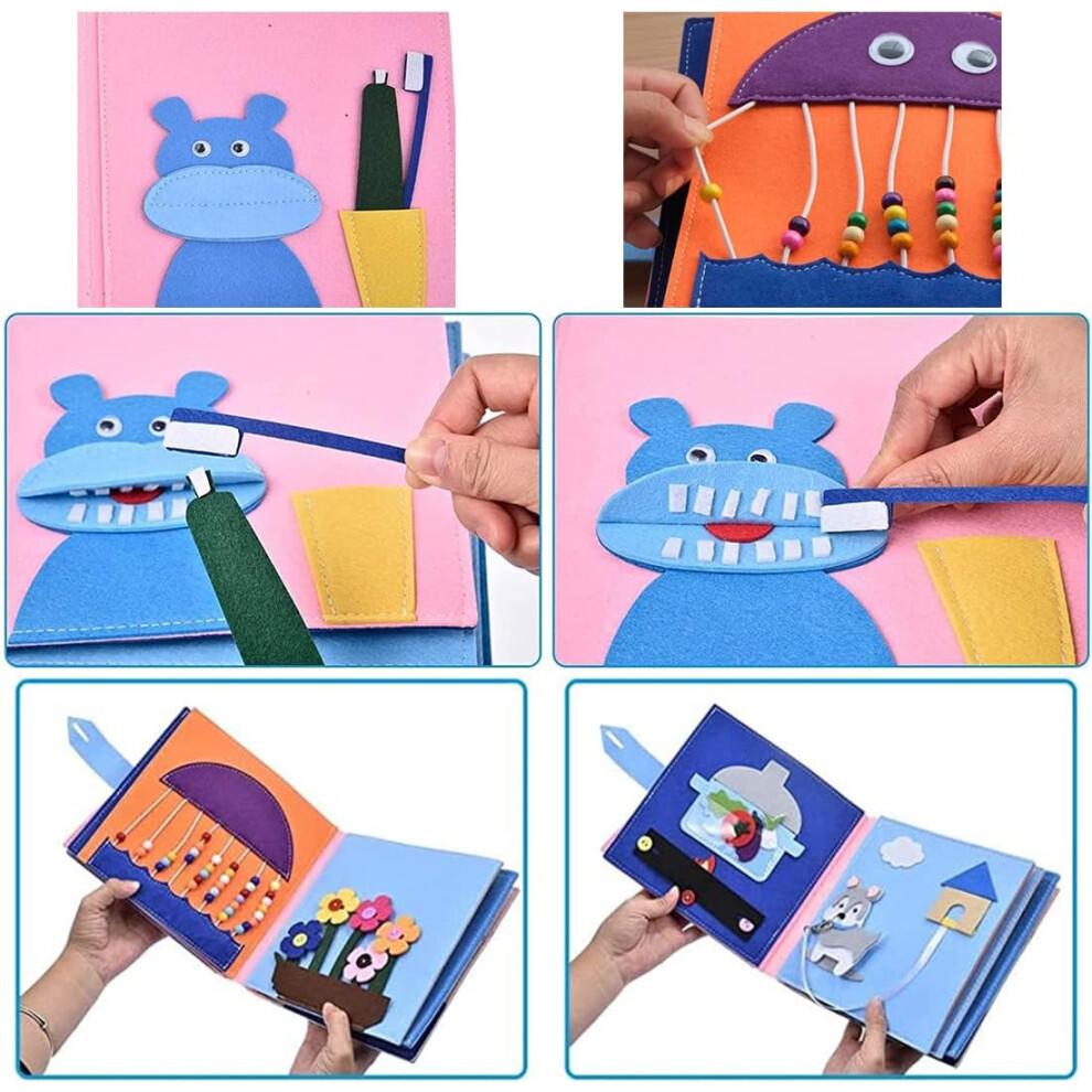 Pedagogisk leksak, Kreativitetsstimulans, Finmotorikutveckling, Sensoriska färdigheter, Montessorileksaker, Mjuk aktivitetsbok för förskolebarn, Tidig