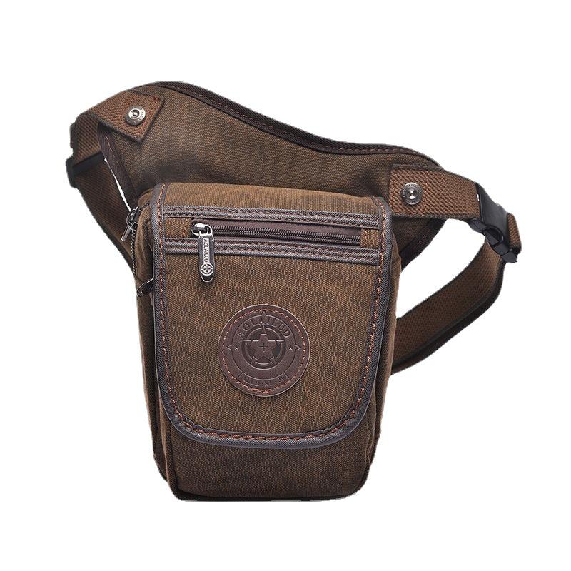 2024 Men's Retro Canvas Messenger Bag - Trendy, Wear-Resistant, Vertical Zipper Design