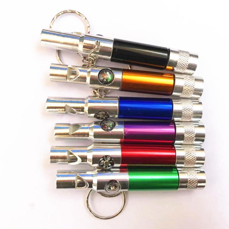 Whistle With Flashlight Quality Emergency Kit Keychain Climbing Keyring Portable Survival Outdoor Whistle 3-In-1 Flashlight Comp
