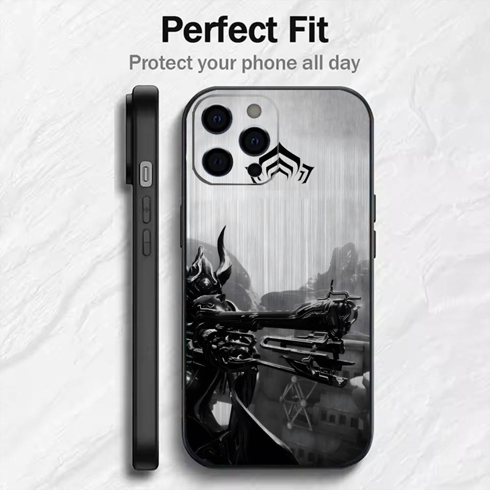 Game W-Warframe High-definition Printing Phone Case For iPhone17,16,15,14,13,12 Plus,Max Soft Silicone Black Cover