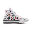 Converse Chuck Taylor All Star Comfortable Versatile High-Top Canvas Shoes Kids Sneakers White Orange 672439C