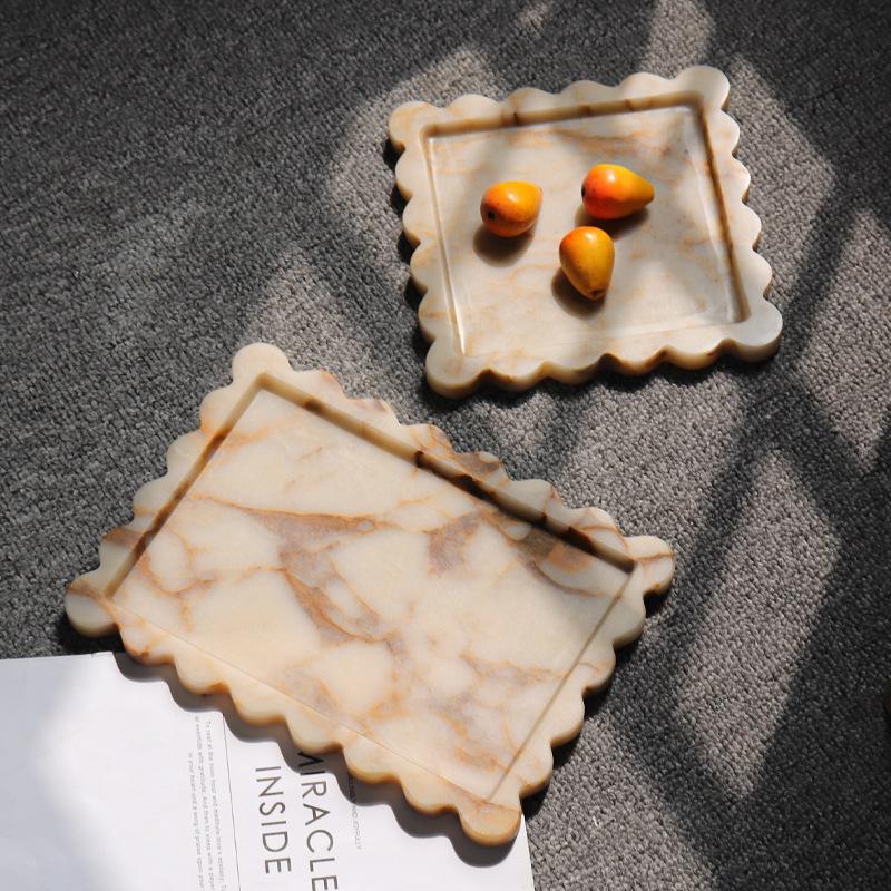 French Vintage Serving Tray Home Decoration Bathroom Vanity Tray Decorative Jewelry Plate