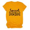 Soccer Mom European and American Crew Neck Women's Casual Loose Short-sleeved eBay Foreign Trade Spot Large Size Comfortable T-shirt